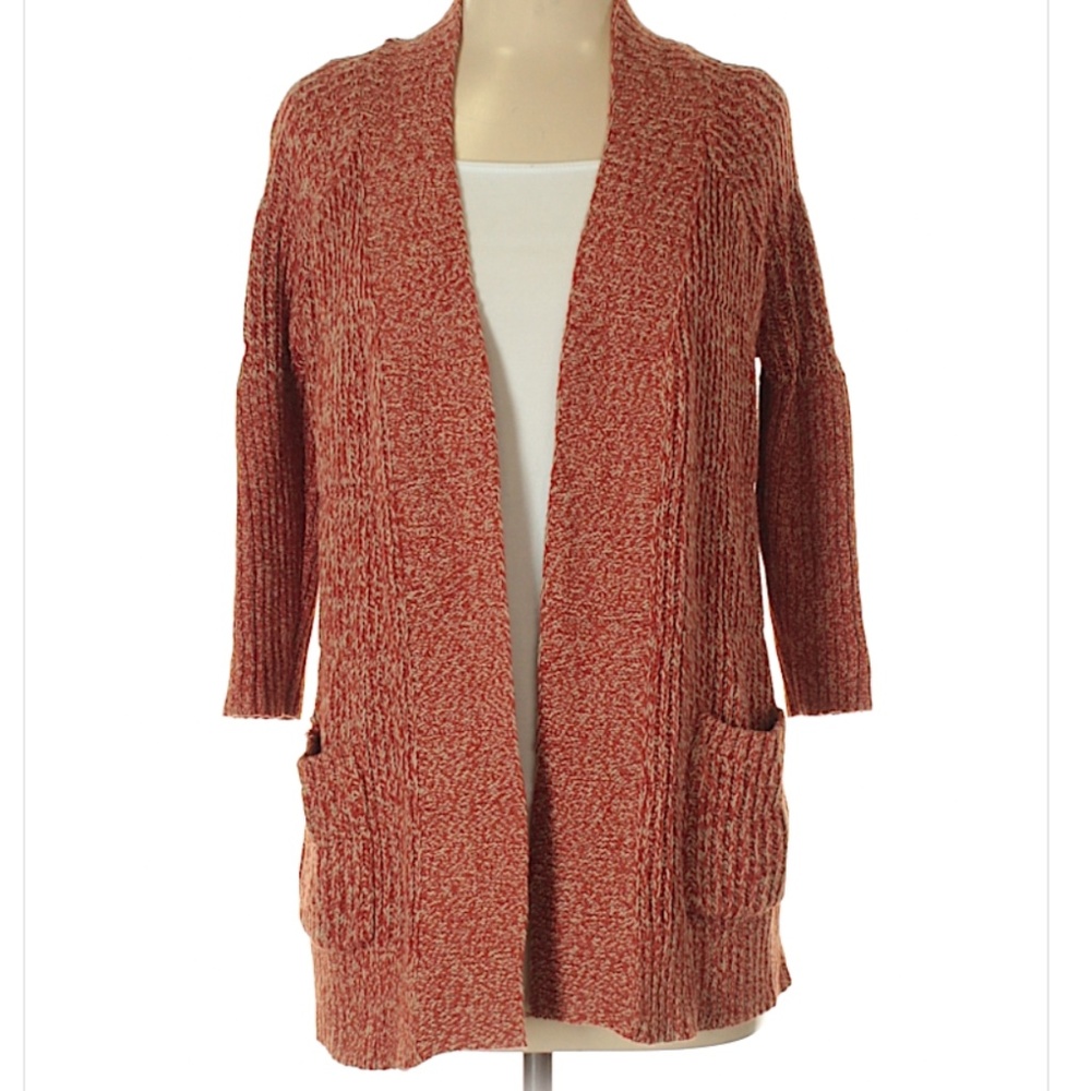 Lucky Brand Orange Longline Cardigan